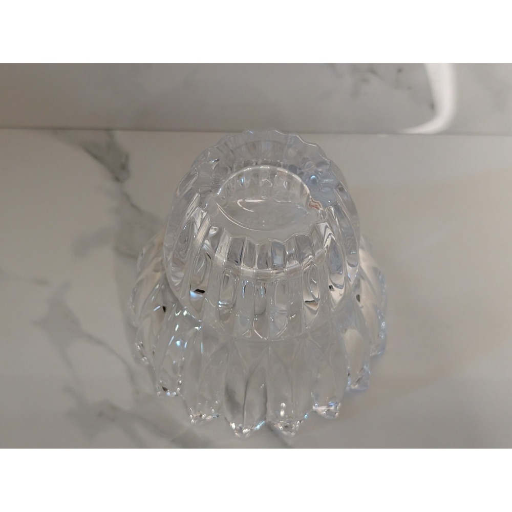 Mikasa Royal Suite Crystal Votive Candle Holder‎ Clear Scalloped Ribbed 4 Inch - Picture 3 of 5